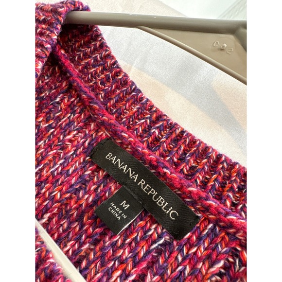 Banana Republic Womens Pullover Crewneck Sweater Sz M Chunky Old Money Preppy - Picture 5 of 10